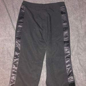 Vintage Black Polyester pants w/ satin Lining